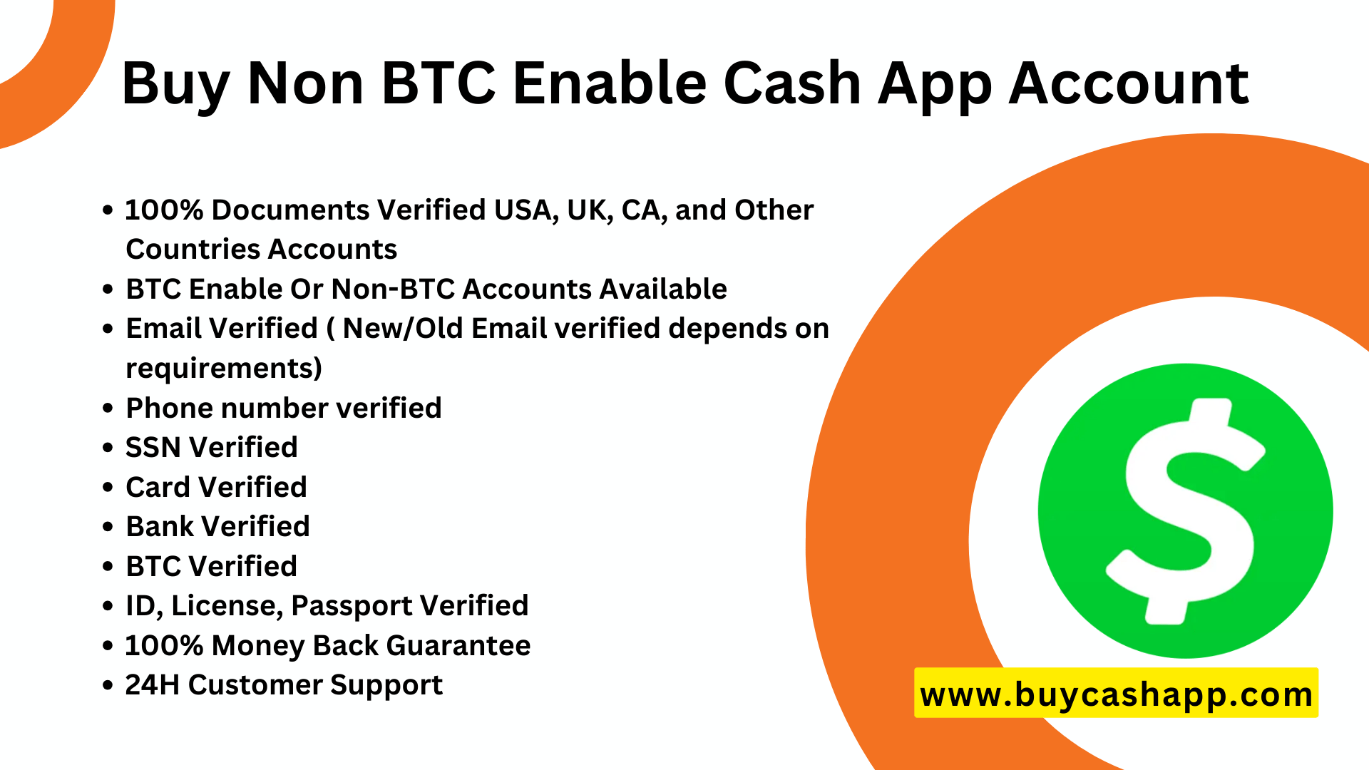 Buy Non BTC Enable Cash App Account
